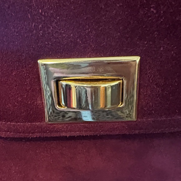 Elegant red wine, suede vintage Frenchy Crossbody Bag - Picture 7 of 11